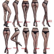 Women Sexy Transparent Slim Fishnet Pantyhose Club Party floral Net Black Tights Thigh High Stockings Small/Middle/Big Mesh 2024 - buy cheap