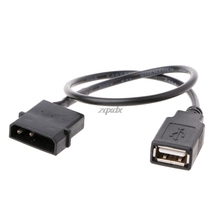 Adaptador hembra para Cable de corriente, IDE Molex interno de 5V de 2 pines A USB 2,0 tipo A, 30cm, venta al por mayor y envío directo 2024 - compra barato