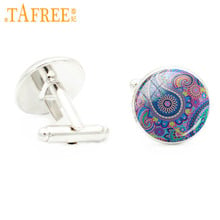 TAFREE-gemelos de estilo bohemio para hombre, joyería geométrica, Hippie, Mandala, para novio, padrino, padre, A363 2024 - compra barato