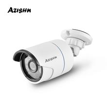 Azishn h.265 5mp metal câmera ip 2592x1944 detecção de movimento hd completo 25m visão noturna ip66 ao ar livre xmeye p2p cctv câmera 2024 - compre barato