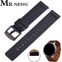 Mr neng pulseira de relógio masculina, preta, marrom, clássica, pulseira para homem, bracelete de couro vestível, pulseira de relógio de 18mm 20mm 22mm 24mm 2024 - compre barato