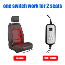 12 v car heater in car cigarette lighter heated seat alloy fiber as leather covers digit LCD swtich work driver and passenger 2024 - buy cheap