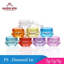 Sedorate 50 pcs/Lot PP Plastic Cream Jars 2g 3g 5g Empty Cosmetic Containers Diamond Shape Eye Cream Case Refillable JX011 2024 - buy cheap