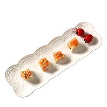 Креативная японская рельефная тарелка-бабочка 36*12*2 см, керамическая тарелка для суши, хлебные закуски, прямоугольная тарелка, тарелка для ужина, блюда для хо 2024 - купить недорого