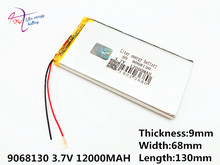 3,7 V, 1000mAH 9068130 9070130 полимерный литий-ионный аккумулятор литр энергии для умных часов, GPS, mp3, mp4, сотового телефона, динамика 2024 - купить недорого