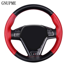 Car Steering Wheel Cover Genuine Leather Cowhide Braid With Needles Thread Car-Styling 38CM DIY Automobile Interior Accessory 2024 - buy cheap
