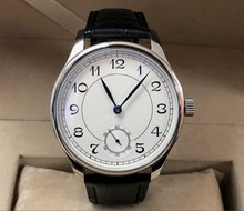 GEERVO-reloj mecánico de cuerda a mano para hombre, pulsera con esfera blanca, de 44mm, Asia, 6498, 17 joyas, gr234-g8 2024 - compra barato