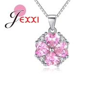 Top Quality Cubic Zirconia 925 Sterling Silver Fashion Jewelry Flower Necklace Jewelry for Women Accessories 2024 - buy cheap