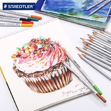 STAEDTLER Water-soluble color pencil with tin box beautiful color lead gift set 12 & 24 &36& 48& 60 for choice 1 set/lot 2024 - buy cheap