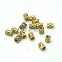 100pcs Brass Knurl Nuts M4x6mm(L)-6mm(OD) Metric Threaded insert 2024 - buy cheap