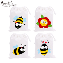 Insects Bee Theme Party Bags Candy Bags Gift Bags Bee Red Flower Decorations Baby Shower Event Birthday Party Container Supplies 2024 - buy cheap