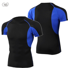 Short Sleeve Summer Breathable Mens Running T Shirt Sport Compression Gym Fitness Shirt Rashgard Quick Dry Clothing Sportswear 2024 - buy cheap