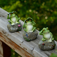 3 Pcs Set Wholesale French Country Garden Animal Ornaments Gardening Pond Landscaping Frog Garden Decor Miniatures Figurine 2024 - buy cheap