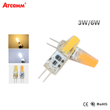 G4 led diodo lâmpada 12v 3w 6w alto brilho cintilação-livre cob led g4 lustre lâmpada substituir lâmpada de halogênio 10 pçs/lote 2024 - compre barato
