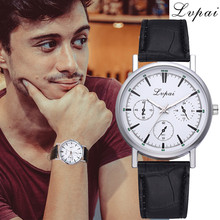 Самые продаваемые мужские часы, модные мужские часы, простые кварцевые наручные часы с белым циферблатом, часы с кожаным ремешком, Reloj Hombre50 2024 - купить недорого
