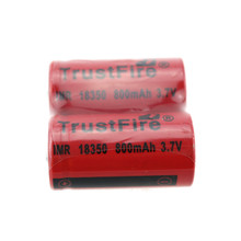 2pcs/lot TrustFire IMR 18350 3.7V Rechargeable Battery 800mAh Lithium Batteries Power Source For Consumer Electronics 2024 - buy cheap