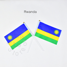 Rwanda 14*21cm flag banner  Hand waving Flag National Flag Rwanda flag 2024 - buy cheap