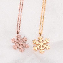 Martick Free Shipping Top Grade Scrub Snowflake Pendant Necklace Link Chain Everyday Necklace Jewelry For Lady P70 2024 - buy cheap