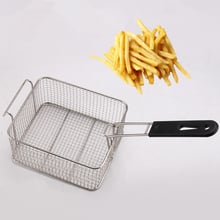 Cesta de batatas fritas removível em aço inoxidável, cesta grande de batatas fritas, utensílio de cozinha, 1 peça 2024 - compre barato