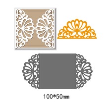 Metal Steel Cutting Dies Crafts New Dual-use corolla frame Stencil For DIY Scrapbooking Paper/photo Cards Embossing Dies 100*50 2024 - buy cheap