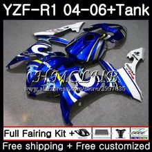 Body For YAMAHA YZF R 1 YZF-1000 glossy blue YZF 1000 YZF R1 2004 2005 2006 15HC.3 YZF1000 YZF-R1 04 06 YZFR1 04 05 06 Fairing 2024 - buy cheap