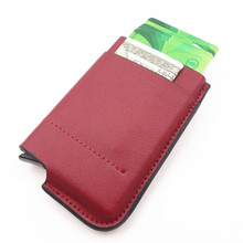 Wholesale New Style Genuine Leather Card Holder Anti-theft RFID Credit Card Holder Pop Up Card Automatically Luxury Wallet 2024 - buy cheap