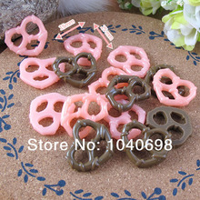 10pcs/lot flat back resins German pretzel 25*15mm mixed kawaii cabochon crafts home decoration 2024 - buy cheap