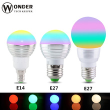 RGB Lamp  E27 E14 RGB LED Bulb Light  3W/5W  Led Spot light  16 Color Change Dimmable + LED RGB Bulb lamp dimmable magic Holiday 2024 - buy cheap