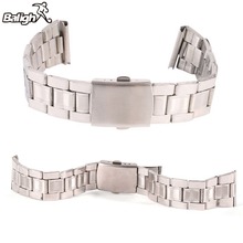 2021 Stainless Steel Watchband Link Bracelet Stainless Steel Width18mm /20mm /22mm Plane Clasp Button Watch Strap Lug 2024 - buy cheap