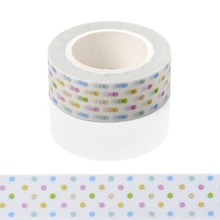 10m*15mm Washi Tape Colored Dots Tape DIY Decorative Tape Color Paper High Quality Office Adhesive Masking Tape 1 PCS 2024 - buy cheap