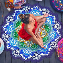 BeddingOutlet Borla Indio Mandala Tapiz Toalla Toalla de Playa Protector Solar Bikini Cover-Up Manta Redonda Loto Bohemio Estera de Yoga 2024 - compra barato