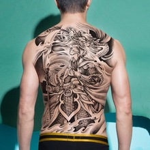 1 шт., 48*34 см, супер большое тату, 20 новых дизайнов, китайский Guan Yu loyalty, временные флэш-татуировки, краска для тела, классный Гангстер 2024 - купить недорого