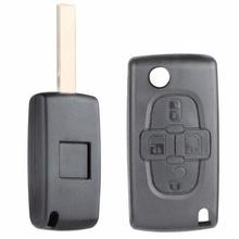 Пульт дистанционного управления KEYECU с 4 кнопками ASK 433 МГц, чип PCF7961A ID46 для Peugeot 1007 для Citroen C8 HU83 2024 - купить недорого