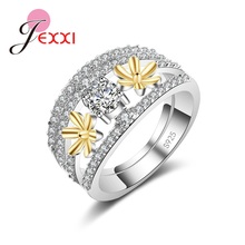 925 Sterling Silver Openwork Ring Flower Multicolor Crystal Zircon Jewelry  Marry Christmas Gifts 2024 - buy cheap