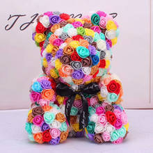 teddy bear 35 cm artificial foam rose bear Wedding anniversary valentine's day birthday gift wedding gift flower 2024 - buy cheap