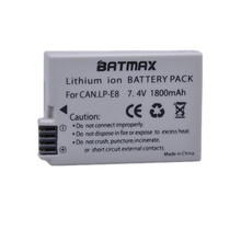 Batmax 1 Pc 1800mAh LP-E8 Digital Rechargeable Battery Li-ion LP E8 LPE8 Camera Battery Pack for Canon EOS 550D 600D 650D 700D 2024 - buy cheap