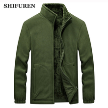 Shifuren casaco masculino de lã de inverno, jaqueta térmica de manga comprida e de flanela polar, roupas de uso externo plus size 2024 - compre barato