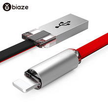 Biaze 120cm LED USB Cable For iPhone XS Max XR X 8 7 6 6S 5 5S iPad Cord Mobile Phone Cables Fast Charging Cable Usb Data Cable 2024 - buy cheap