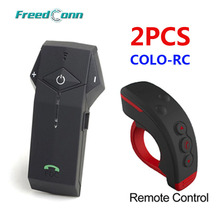 2 комплекта FreedConn (Colo-RC) BT гарнитура мотоциклетный шлем Bluetooth домофон с дистанционным управлением высокое качество 2024 - купить недорого