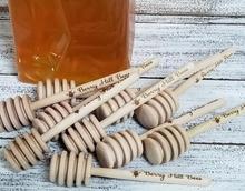 50pcs personalize engraved Wedding thank you Wooden honey dippers, birthday Housewarming honey stirrers party favors gifts 2024 - buy cheap