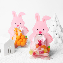 Wielkanoc 10pcs Easter Bunny Cookie Bag Easter Decoration DIY Candy Plastic Bags Ostern Packing Kids Birthday Party Supplies 2024 - buy cheap
