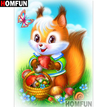 HOMFUN Full Square/Round Drill 5D DIY Diamond Painting "Cartoon fox" Embroidery Cross Stitch 3D Home Decor Gift A12276 2024 - buy cheap