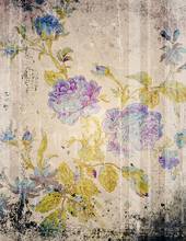 HUAYI New Arrival Art Fabric Concrete Wall With Flowers Backdrop Newborn For Studios Drop D-7294 2024 - buy cheap