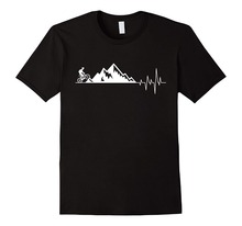 Camiseta divertida para hombre, camiseta para bicicleta de montaña, latido del corazón para ciclistas de montaña, 2019 2024 - compra barato