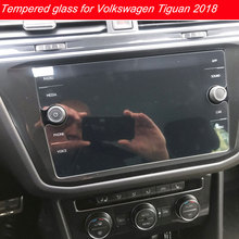 Película adesiva para volkswagen 2018 tiguan, película protetora de vidro temperado com proteção de lcd multimídia para gps 2024 - compre barato