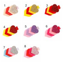 Yundfly-Pinzas para el pelo con forma de corazón para recién nacido, horquillas con forma de corazón de melocotón para niña y niño, accesorios para el cabello para bebé, sesión de fotos 2024 - compra barato