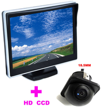 5" TFT LCD Car Monitor ccd 170 monitor + Universal 18.5mm Car Rearview Camera front camera 2 in 1 Auto Parking Assistance System 2024 - buy cheap