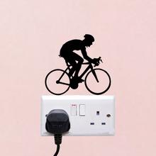 Hotsale wall stickers kids roomMan ride a bicycle wall stickers bedroom home decor living room 2024 - buy cheap