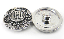MOODPC-abalorio con diseño de Letras H, 1,8-2cm, botón a presión de metal, bricolaje 2024 - compra barato