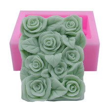 Great-Mold 3D Rose Soap Bar Mold Handmade Flower Silicone Soap Molds Decorating Chocolate Cake Mold 2024 - buy cheap